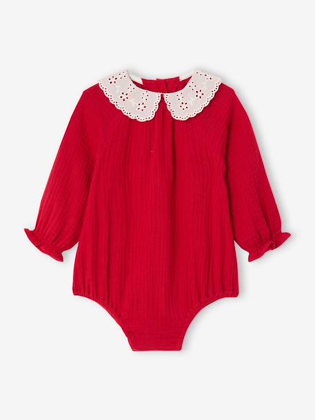 Jumpsuit and tights set for baby girls red - vertbaudet enfant 