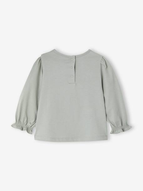 Long-sleeved T-shirt for baby girls crystal blue - vertbaudet enfant 