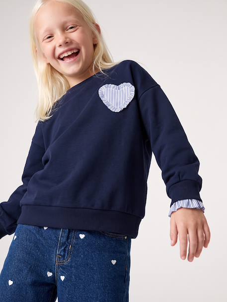 Sweat fille marine - vertbaudet enfant 