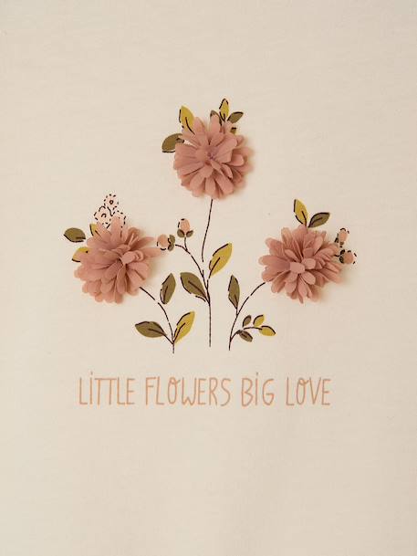 Long-sleeved T-shirt for baby girls ecru - vertbaudet enfant 