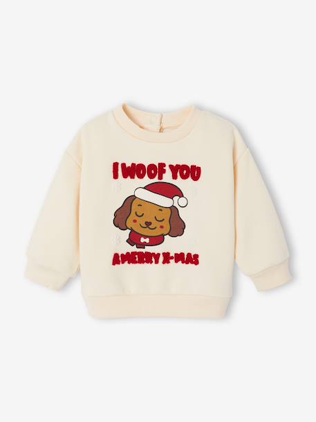 Christmas sweatshirt for baby boys vanilla - vertbaudet enfant 