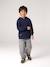Hooded sweatshirt for boys marl red+navy blue - vertbaudet enfant 