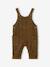 Dungaree set with shirt for baby boys olive - vertbaudet enfant 