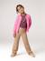 Button-through cardigan with long sleeves for girls blue+bordeaux red+rose - vertbaudet enfant 