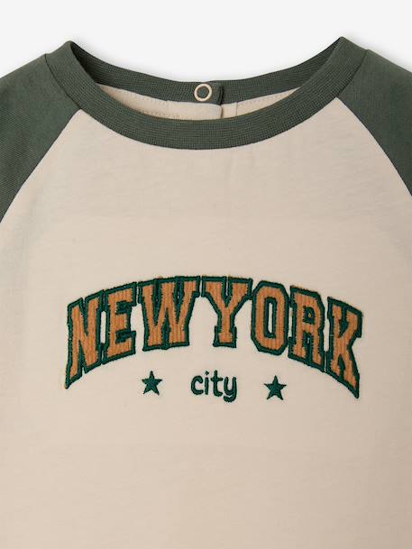 T-shirt manches longues bébé garçon vanille - vertbaudet enfant 