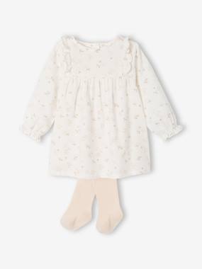 Ensemble robe et collants bébé fille - vertbaudet enfant
