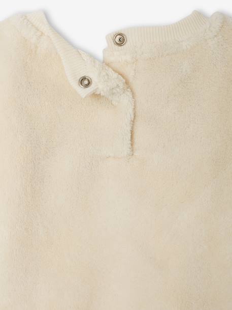 Sherpa sweatshirt for baby girls vanilla - vertbaudet enfant 