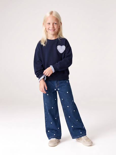 Sweat fille marine - vertbaudet enfant 