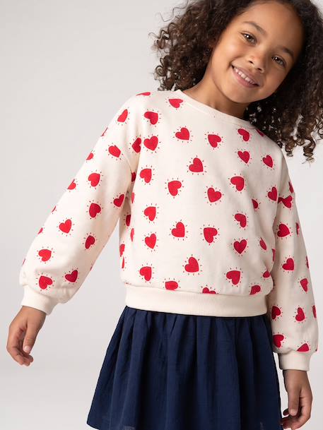 2-in-1-Effect Dress in Dual Fabric anthracite+navy blue+red - vertbaudet enfant 