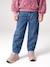 Jean balloon fille bleu moyen+denim bleached - vertbaudet enfant 