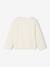 Long Sleeve T-Shirt with Heart in Relief, for Girls blush+ecru+green+white - vertbaudet enfant 