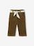Wide Trousers in Corduroy with Flowers Belt for Babies beige+old rose+olive - vertbaudet enfant 