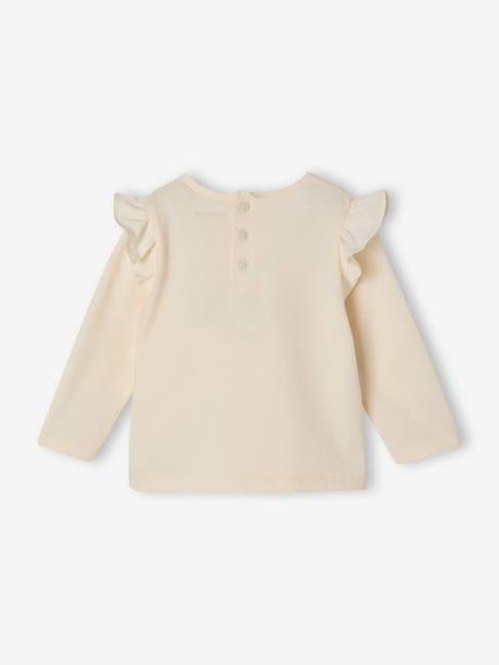 T-shirt manches longues bébé fille écru - vertbaudet enfant 