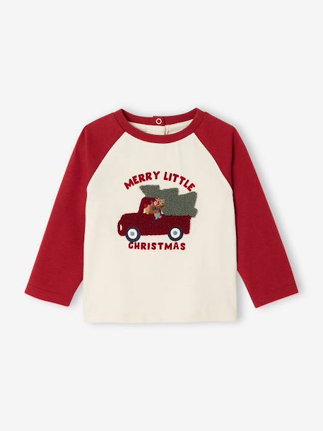 T-shirt manches longues bébé garçon rouge - vertbaudet enfant 