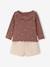 Ensemble t-shirt et short bébé fille chocolat - vertbaudet enfant 