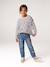 T-shirt marinière manches longues fille marine+mauve+rose bonbon - vertbaudet enfant 