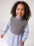 2-in-1-Effect Shirt Dress ecru+marl grey+navy blue - vertbaudet enfant 