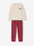 Pyjamas in sweatshirt fabric and flannel for girls red - vertbaudet enfant 