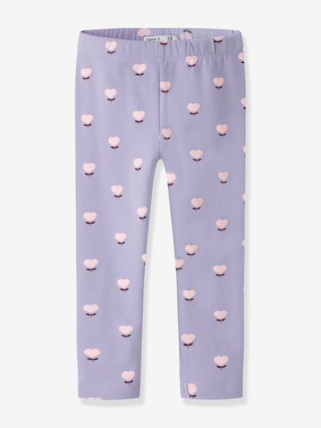 Legging fille en molleton name it, tour de taille réglable bleu foncé+lavande+rose clair - vertbaudet enfant 