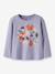 Long-sleeved T-shirt with animal motifs Name It for girls deep blue+ecru+lavender+mauve - vertbaudet enfant 