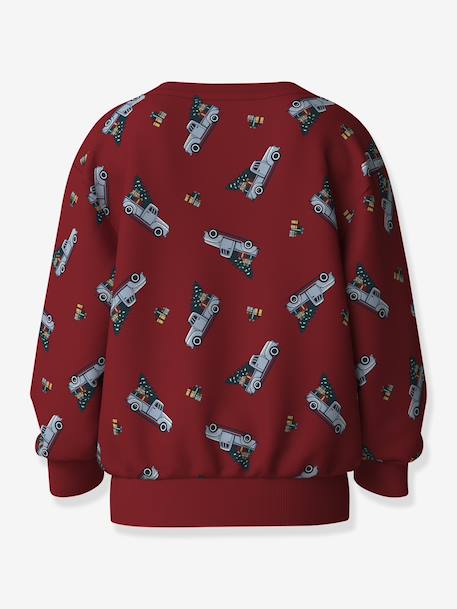 Sweat-shirt de Noël garçon name it bleu foncé+bordeaux - vertbaudet enfant 