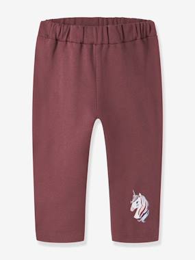 Girls-Jogging trousers in fleece with animal pattern regular fit Name It for girls
