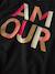 Long-sleeved T-shirt with inscriptions Name It for girls black+ecru - vertbaudet enfant 