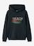 Hooded sweatshirt with inscription Name It for boys black+olive - vertbaudet enfant 