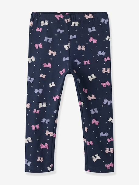 Legging fille en molleton name it, tour de taille réglable bleu foncé+lavande+rose clair - vertbaudet enfant 