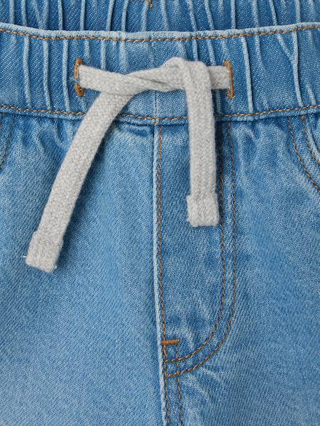 Wide-leg fleece-lined jeans for boys double stone - vertbaudet enfant 