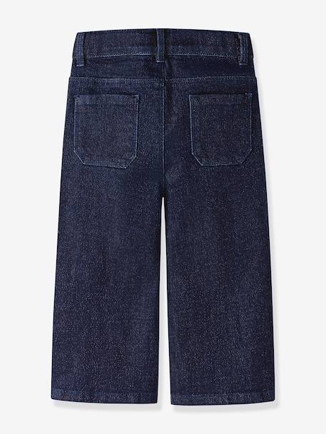 Jean large fille à effet pailleté Wide-Leg name it, taille ajustable bleu nuit - vertbaudet enfant 