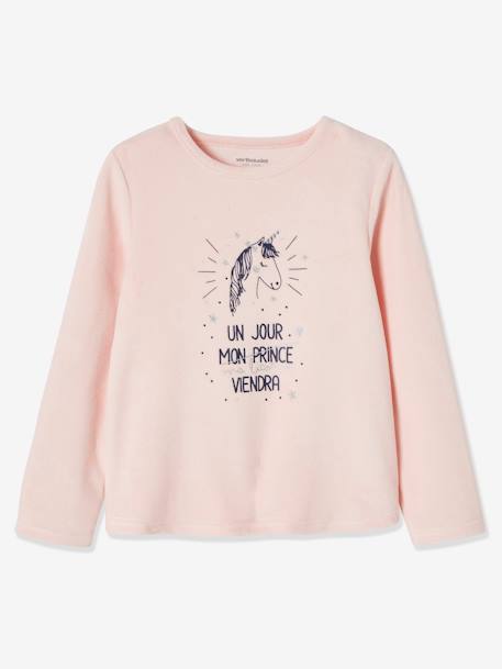 Pack of 2 'Unicorn' Velour Pyjamas for Girls Light Pink - vertbaudet enfant 