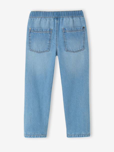 Wide-leg fleece-lined jeans for boys double stone - vertbaudet enfant 