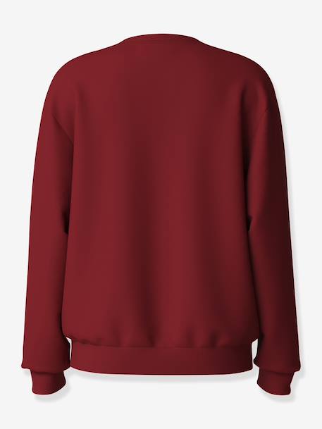 Sweat-shirt de Noël fille name it avoine+bordeaux+rose bonbon - vertbaudet enfant 