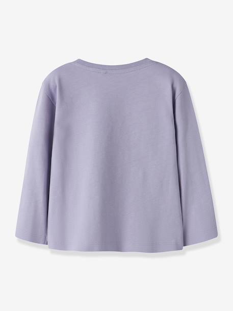 Long-sleeved T-shirt with animal motifs Name It for girls deep blue+ecru+lavender+mauve - vertbaudet enfant 