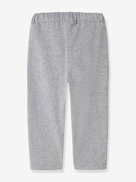 Jogging trousers in fleece with animal pattern regular fit Name It for girls bordeaux red+marl grey+mauve - vertbaudet enfant 