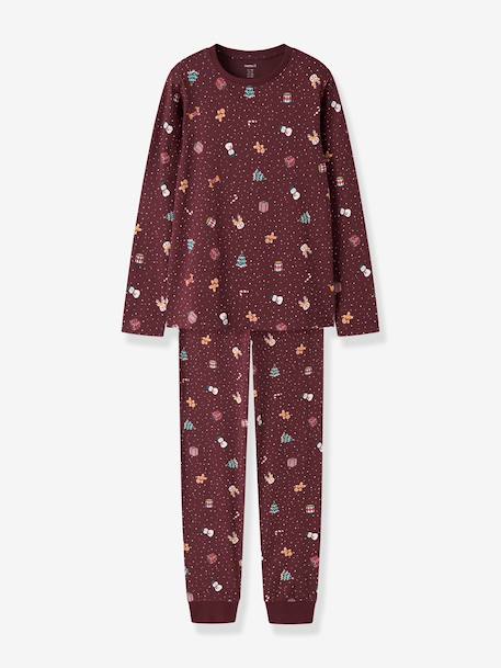 Pyjama de Noël enfant name it bleu foncé+bordeaux+moka+rouge+sable+vert foncé - vertbaudet enfant 