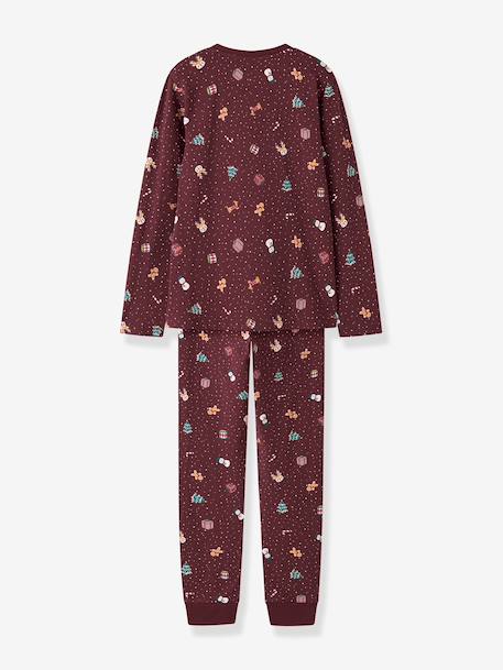 Pyjama de Noël enfant name it bleu foncé+bordeaux+moka+rouge+sable+vert foncé - vertbaudet enfant 