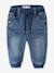 Jean thermique bébé baggy-fit doublé polaire name it, tour de taille réglable bleu jean - vertbaudet enfant 