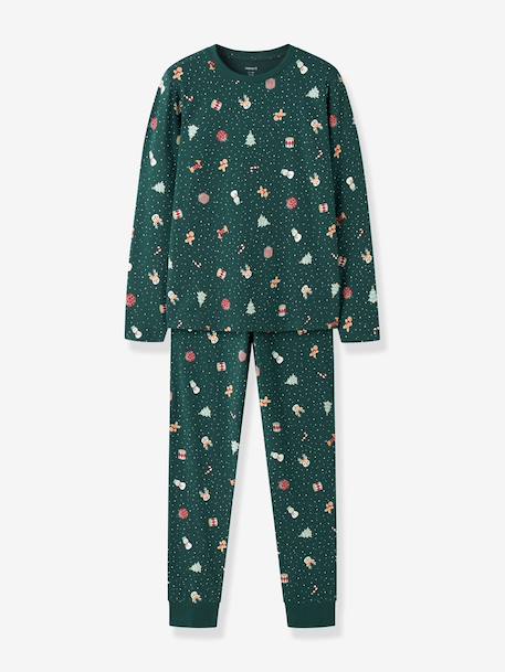 Pyjama de Noël enfant name it bleu foncé+bordeaux+moka+rouge+sable+vert foncé - vertbaudet enfant 