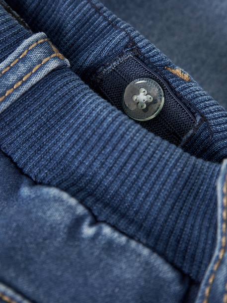 Thermal baggy-fit fleece-lined jeans Name It, adjustable waistband for baby denim blue - vertbaudet enfant 