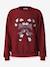 Sweat-shirt de Noël fille name it avoine+bordeaux+rose bonbon - vertbaudet enfant 