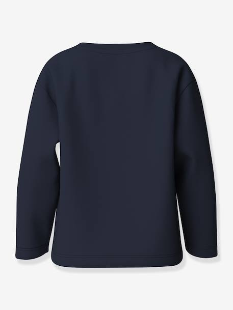 Long-sleeved T-shirt with animal motifs Name It for girls deep blue+ecru+lavender+mauve - vertbaudet enfant 