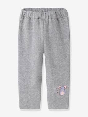 Girls-Jogging trousers in fleece with animal pattern regular fit Name It for girls