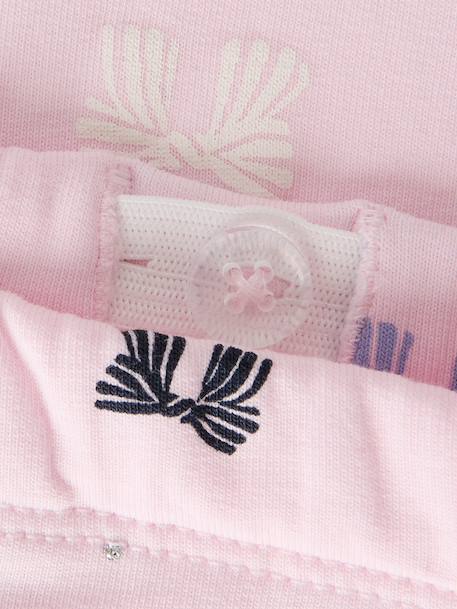 Legging fille en molleton name it, tour de taille réglable bleu foncé+lavande+rose clair - vertbaudet enfant 