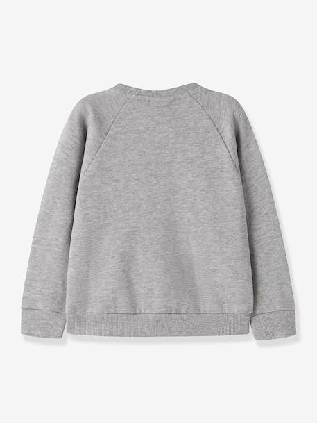 Sweat-shirt fille à motifs animaux name it bordeaux+gris chiné+mauve - vertbaudet enfant 