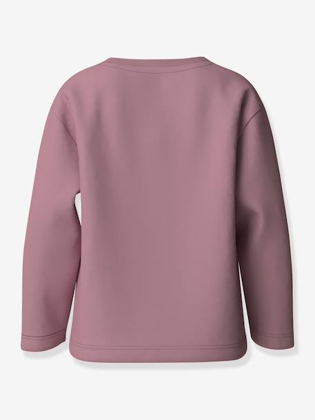 Long-sleeved T-shirt with animal motifs Name It for girls deep blue+ecru+lavender+mauve - vertbaudet enfant 
