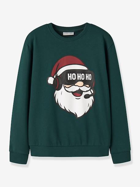 Sweat de Noël garçon name it avoine+bleu foncé+vert foncé - vertbaudet enfant 