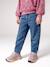 Balloon jeans for girls bleached denim+medium blue - vertbaudet enfant 