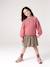 Robe bi-matière fille anthracite+écru+mauve+vert sauge - vertbaudet enfant 